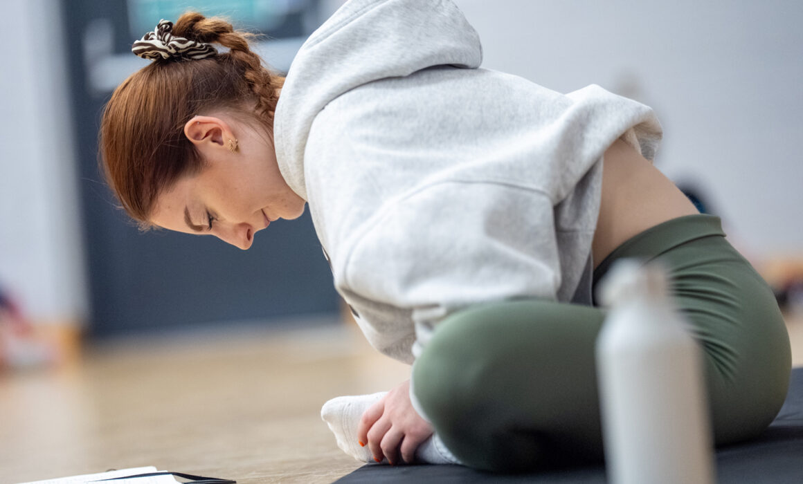 young woman doing yoga